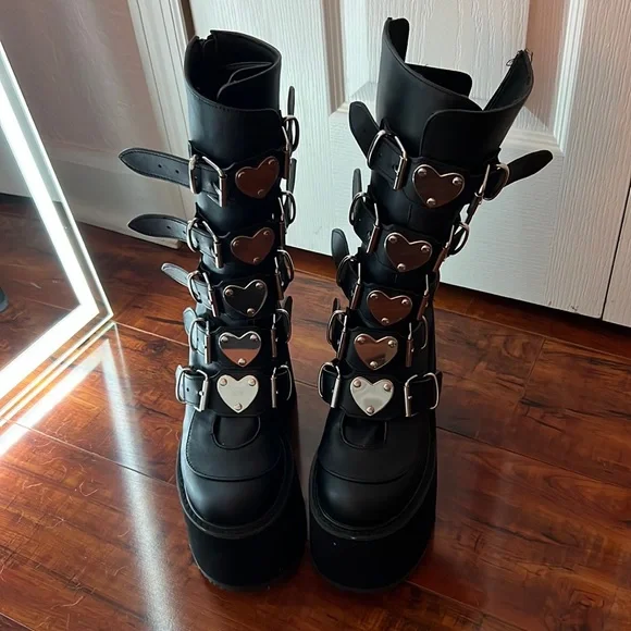 Buckle Straps Demonia Boots Swing 230 Swing-230